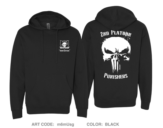 2nd Platoon Punishers Comfort Unisex Hooded Sweatshirt - m6mUsg