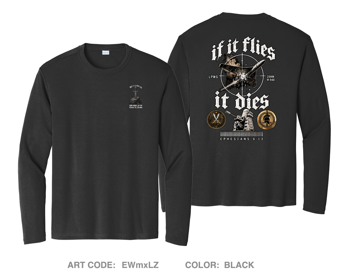 Det 1 2-116th FA Hi-Tech Performance Unisex LS Tee - EWmxLZ