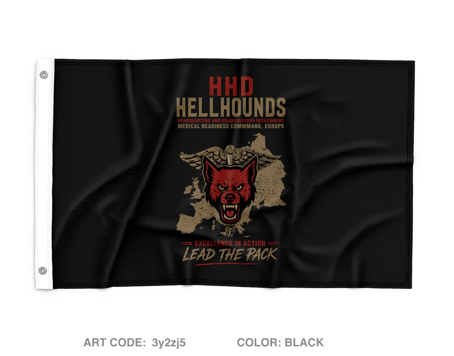 HHD, Medical Readiness Command, Europe Wall Flag - 3y2zj5