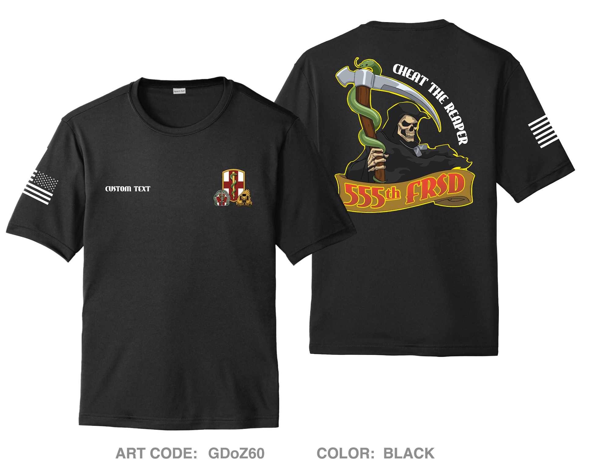 CUSTOM 555th FRSD Hi-Tech Performance Unisex SS Tee - GDoZ60
