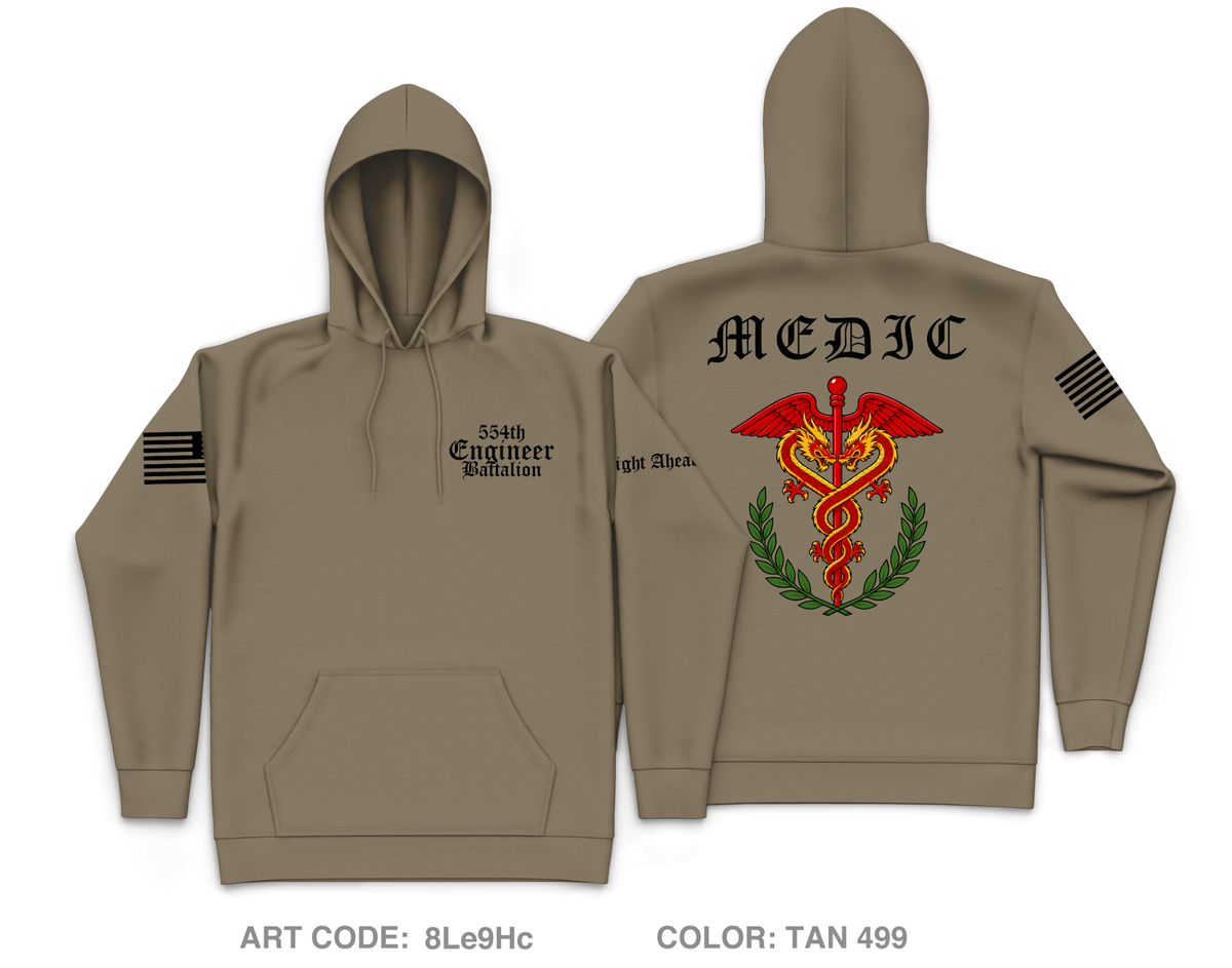 554 EN BN MEDICS Core Men's Hooded Performance Sweatshirt - 8Le9Hc