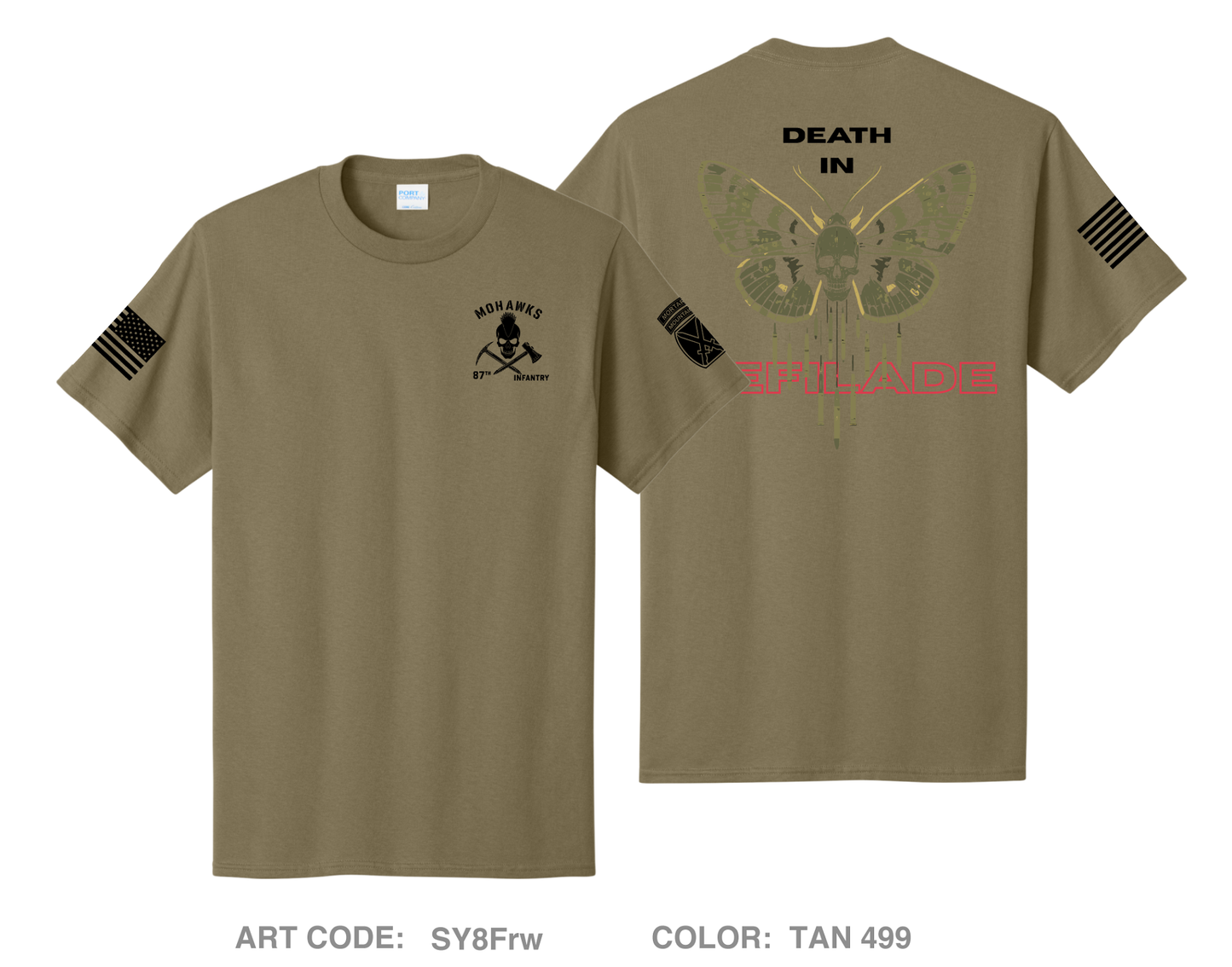 10th Mountian 2-87 BN IN Comfort Unisex Cotton SS Tee - SY8Frw