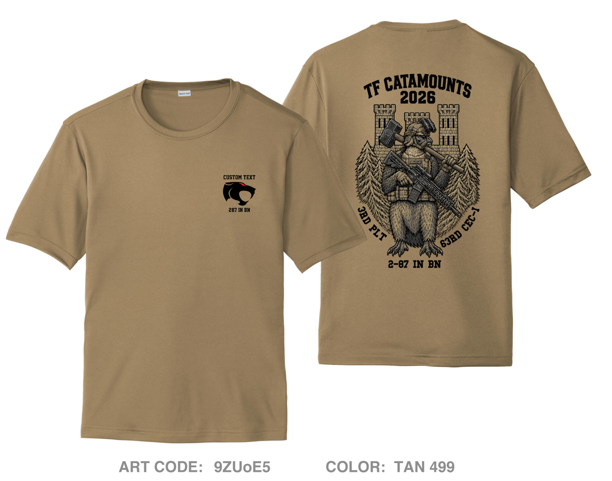 CUSTOM 3rd Platoon 63d CEC-I Hi-Tech Performance Unisex SS Tee - 9ZUoE5