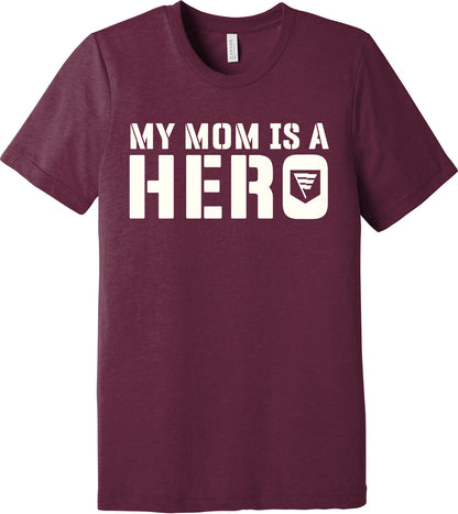 Emblem Comfort Unisex Triblend SS Tee - My Mom is a Hero
