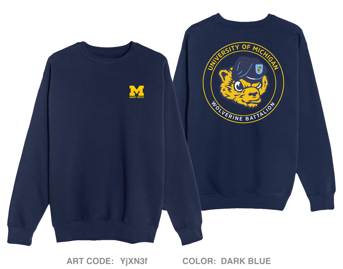 University of Michigan Army ROTC Comfort Unisex Crewneck Sweatshirt - YjXN3f