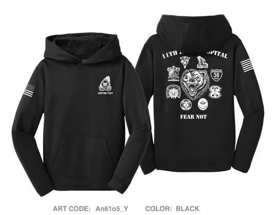 CUSTOM 11th Field Hospital Hi-Tech Performance Unisex Youth hoodie- An61o5