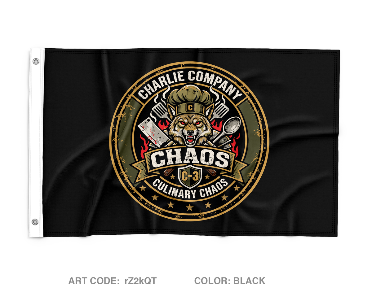 Charlie Company, 17th DSSB Wall Flag - rZ2kQT