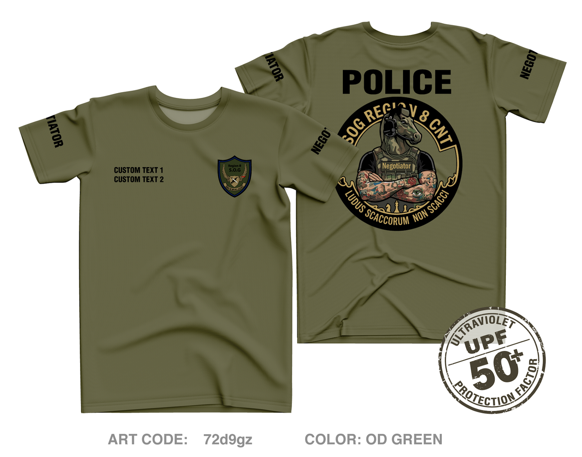 CUSTOM Region 8 HNT Core Men's UPF 50+ Performance SS Tee - 72d9gz