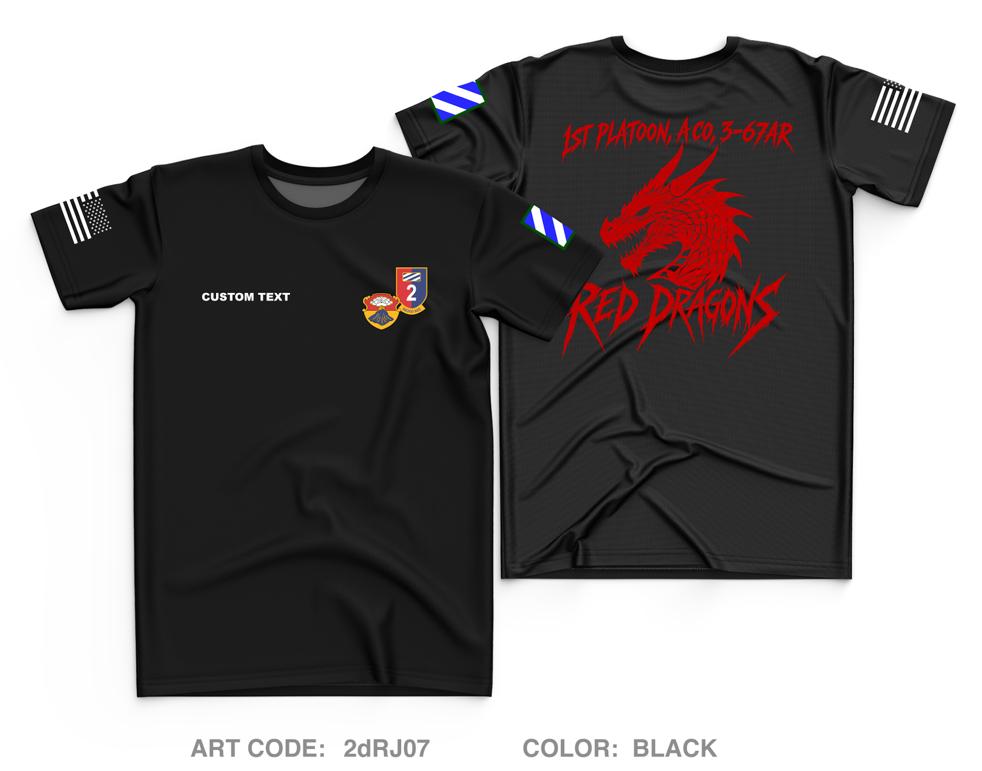 CUSTOM 1st Platoon Core Men's SS Performance Tee - 2dRJ07