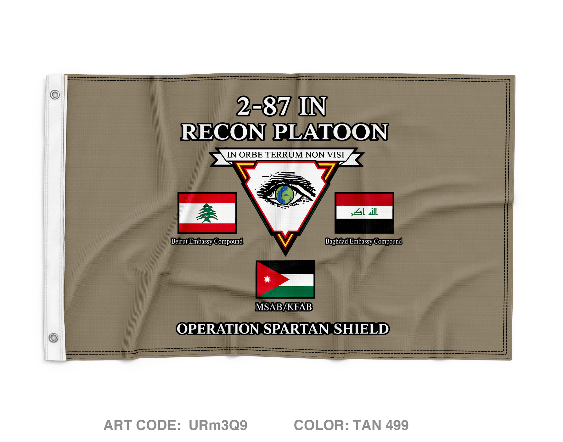 2-87IN Recon PLT Wall Flag - URm3Q9