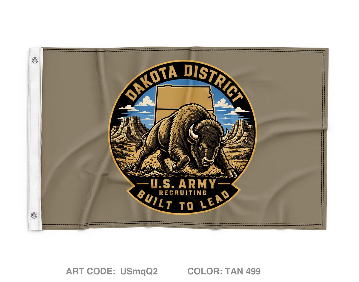 DAKOTA DISTRICT ARMY RECRUITING Wall Flag - USmqQ2