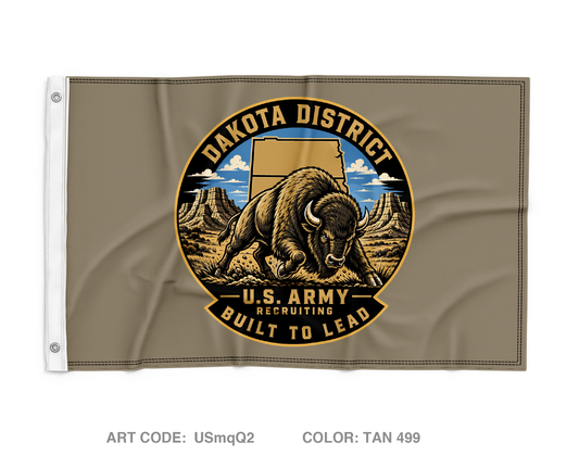 DAKOTA DISTRICT ARMY RECRUITING Wall Flag - USmqQ2