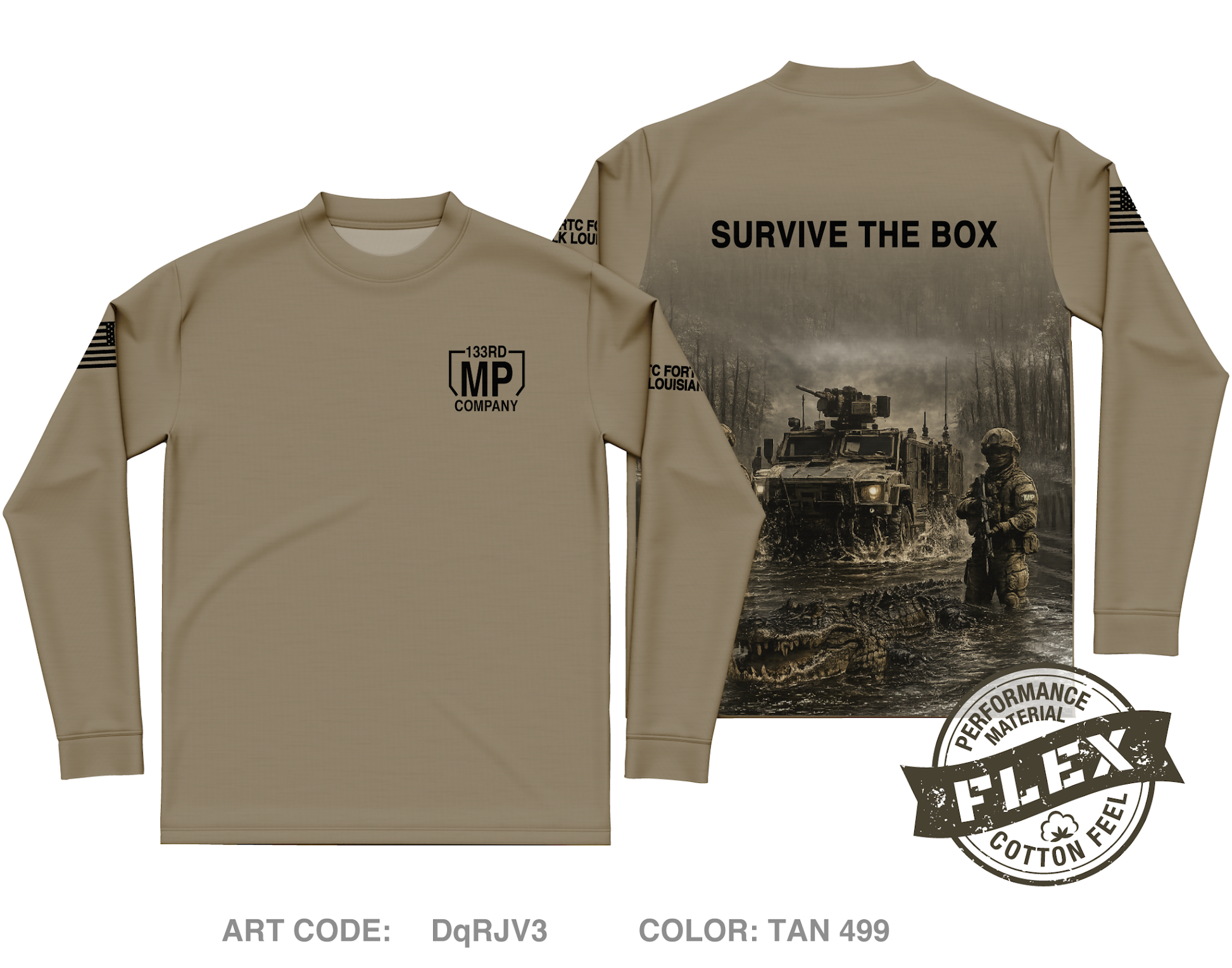 133rd MP Company Core Men's LS Flex Performance Tee - DqRJV3