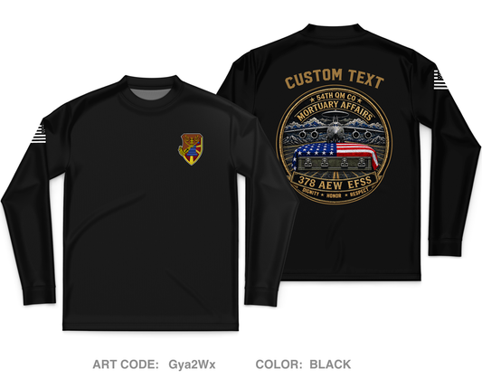 CUSTOM 54th/378th MA Core Men's LS Performance Tee - Gya2Wx