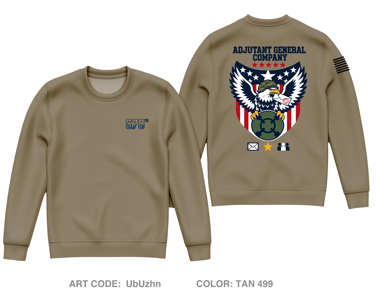 678th AG Core Men's Crewneck Performance Sweatshirt - UbUzhn