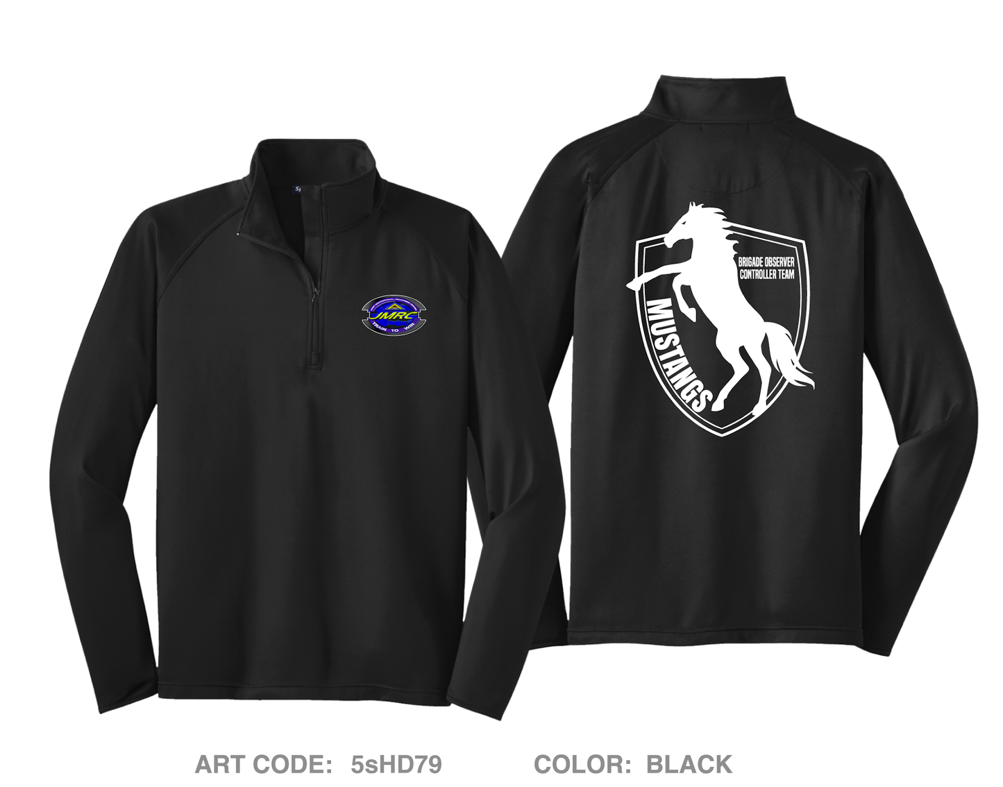JMRC Mustang Team Hi-Tech Performance Quarter-Zip Fleece Jacket - 5sHD79