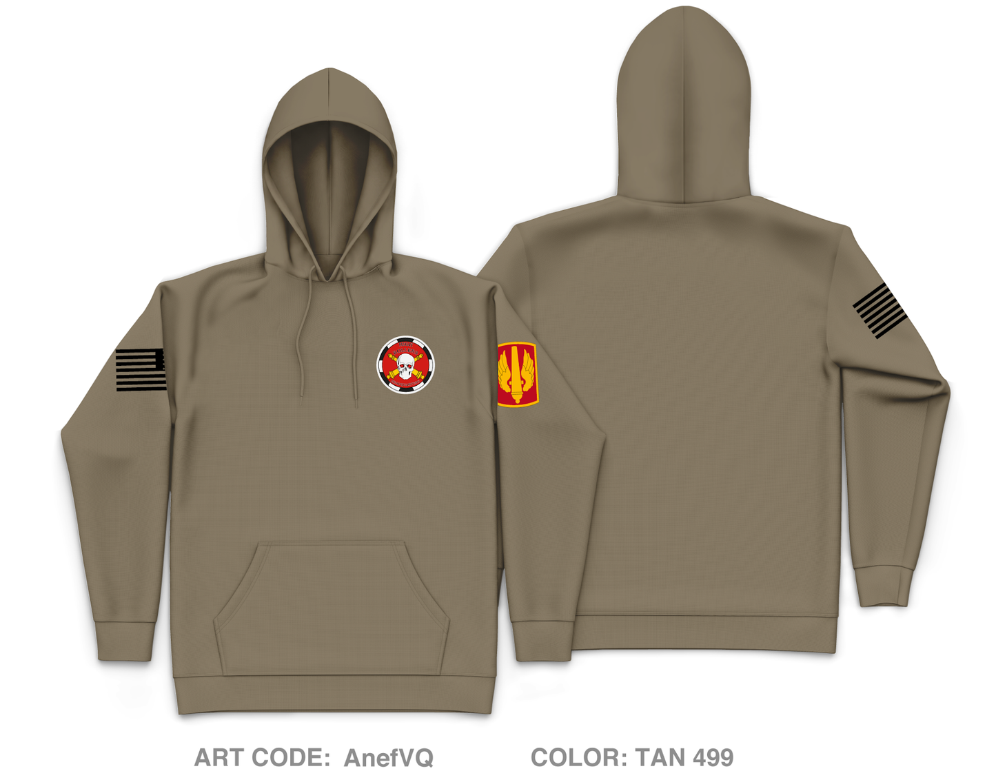 HQ, A BTRY, 3-321FAR Core Men's Hooded Performance Sweatshirt - AnefVQ
