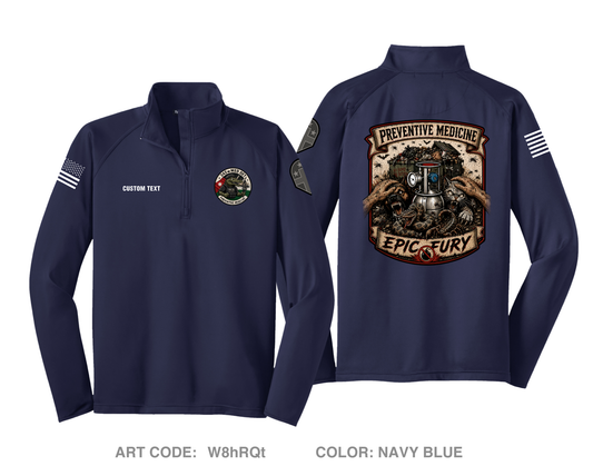 CUSTOM 342nd Medical Detachment (PM) Hi-Tech Performance Quarter-Zip Fleece Jacket - W8hRQt