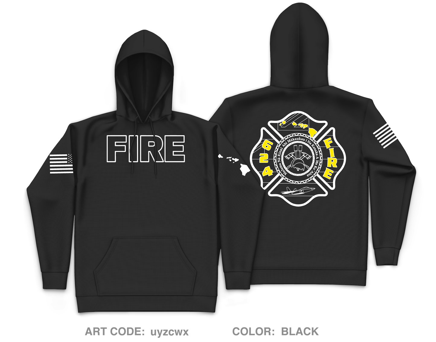 624 FIRE Fundraising Collection Core Men's Hooded Performance Sweatshirt - uyzcwx