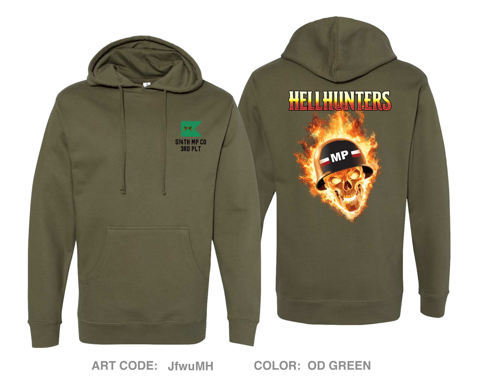 Hellhunters Comfort Unisex Hooded Sweatshirt - JfwuMH