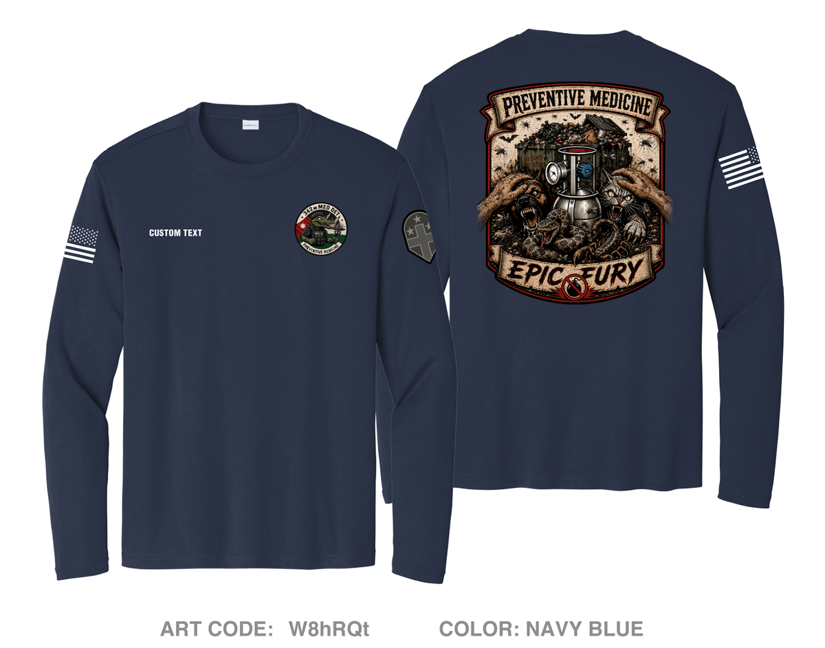 CUSTOM 342nd Medical Detachment (PM) Hi-Tech Performance Unisex LS Tee - W8hRQt