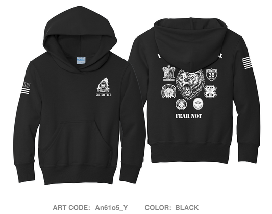 CUSTOM 11th Field Hospital Comfort Youth Cotton Blend Hooded Sweatshirt - An61o5