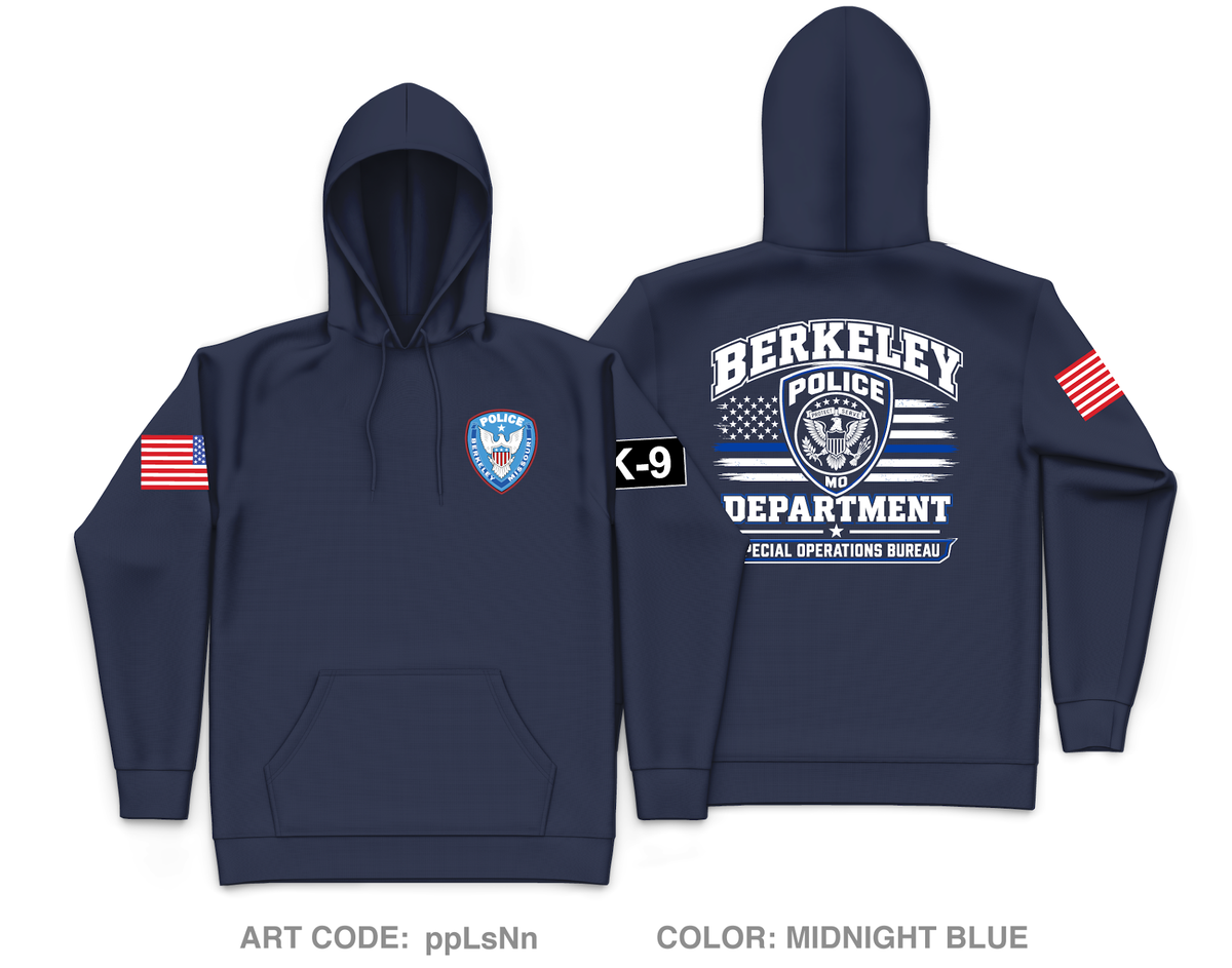 Berkeley Police Department Core Men's Hooded Performance Sweatshirt - ppLsNn