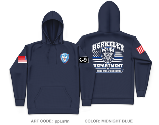 Berkeley Police Department Core Men's Hooded Performance Sweatshirt - ppLsNn