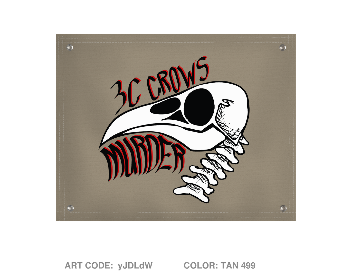 Crow PLT/3-319 AFAR Banner Flag - yJDLdW