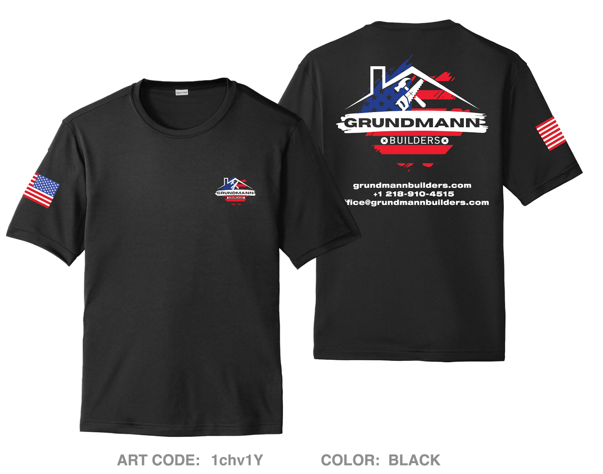 Grundmann Builders Hi-Tech Performance Unisex SS Tee - 1chv1Y