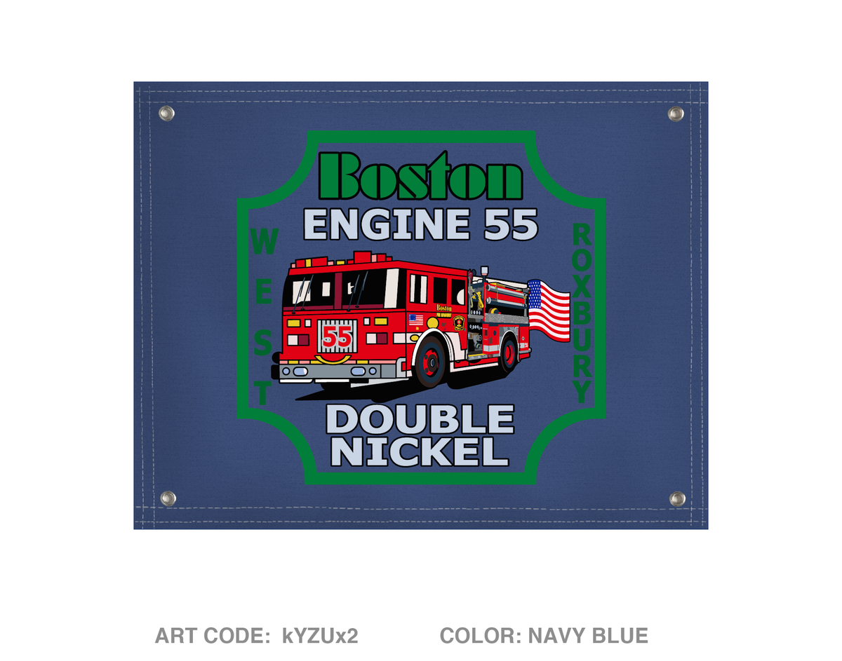BOSTON FIRE DEPARTMENT E55/CAR10 Banner Flag - kYZUx2
