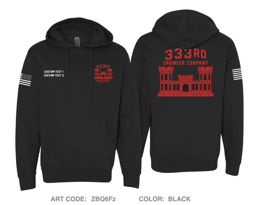 CUSTOM 333RD ENG COMPANY ECC Comfort Unisex Hooded Sweatshirt - ZBQ6Fz