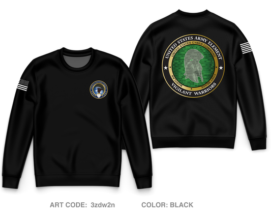 United States Army Element, CYBERCOM Core Men's Crewneck Performance Sweatshirt - 3zdw2n
