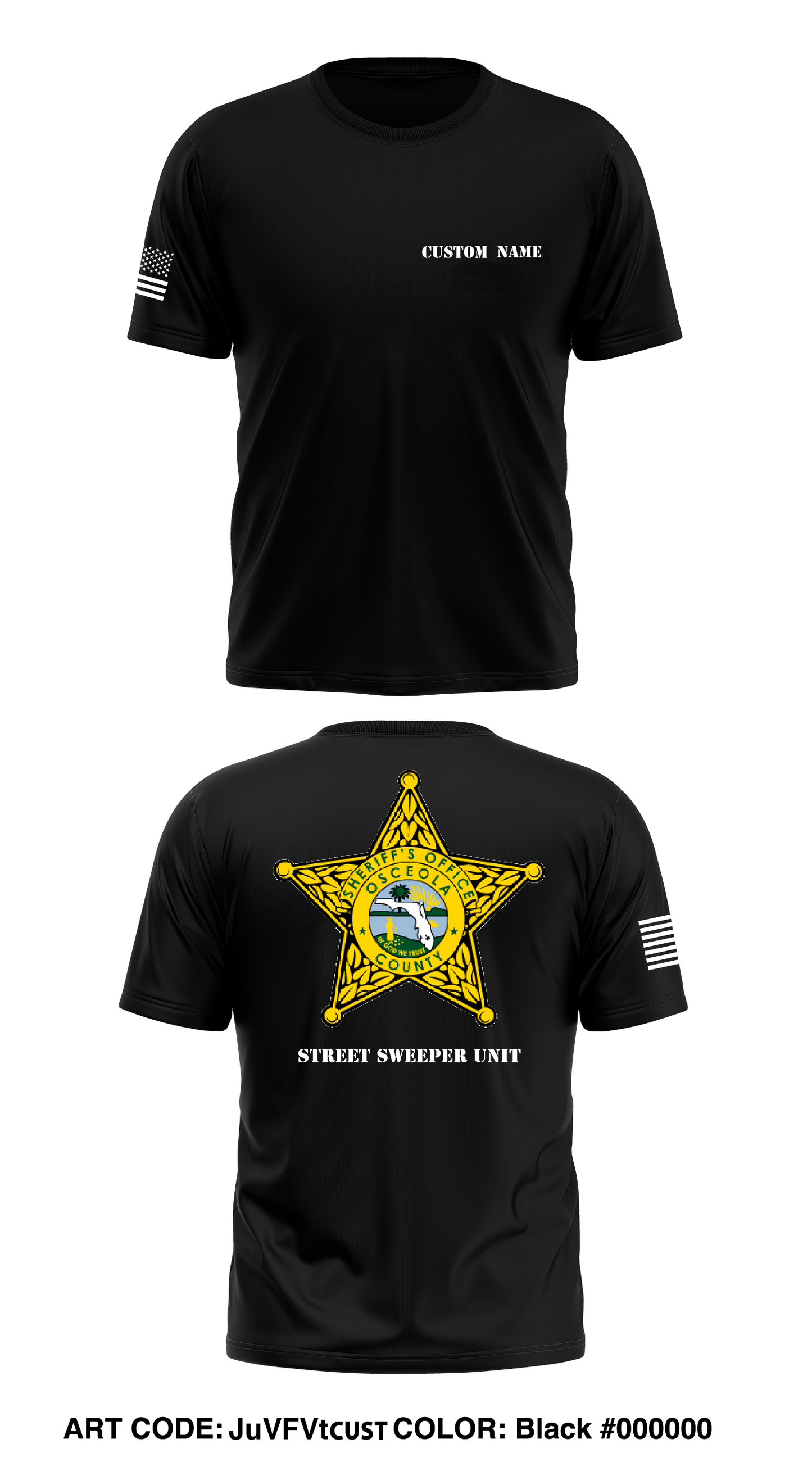 CUSTOM Osceola County Sheriffs Office Store 1 Core Men's SS Performance Tee - JuVFVtCUST