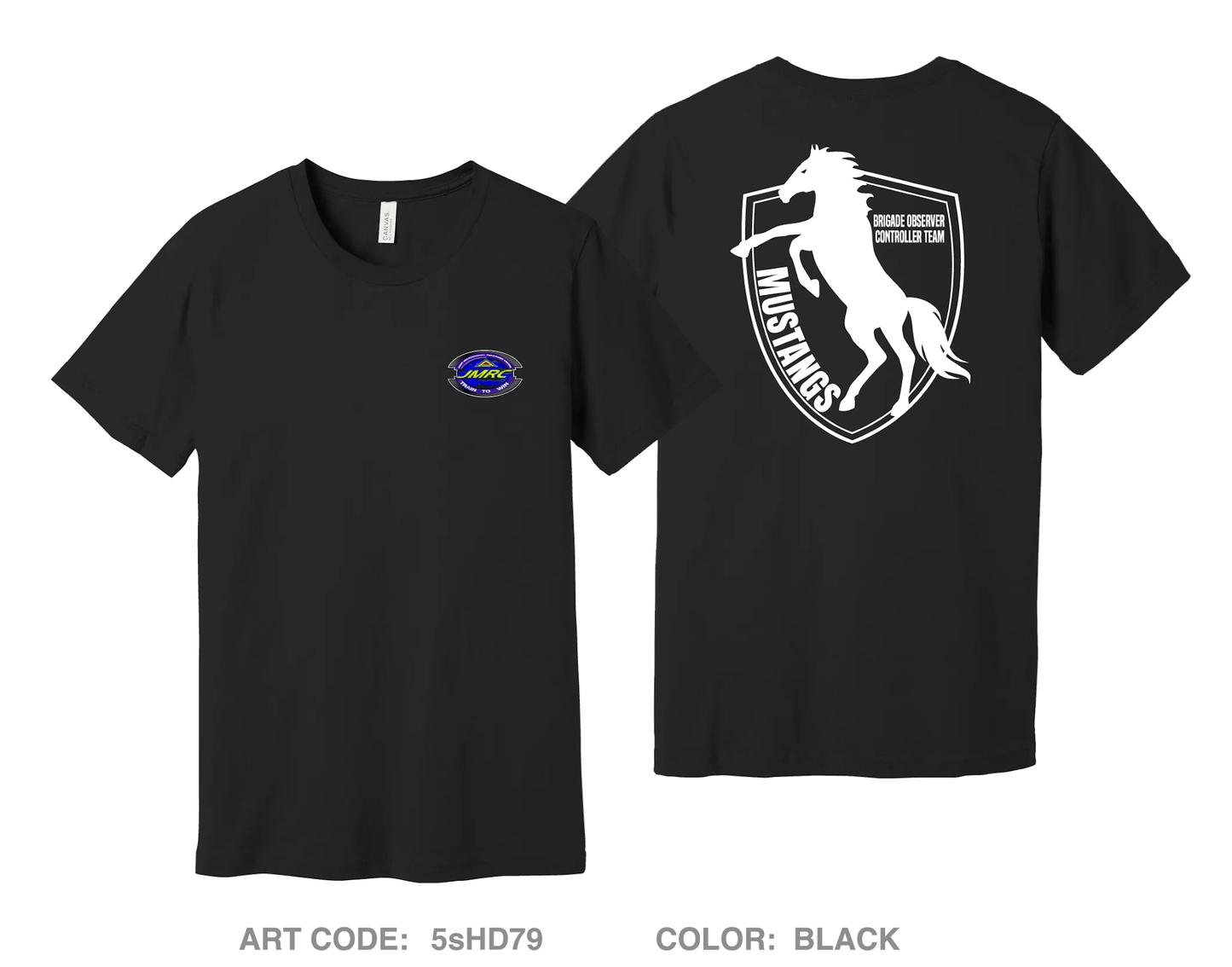 JMRC Mustang Team Comfort Unisex Cotton SS Tee - 5sHD79