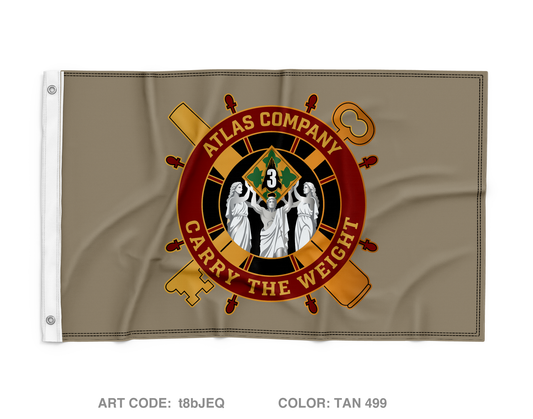 Atlas Company, 64th BSB Wall Flag - t8bJEQ