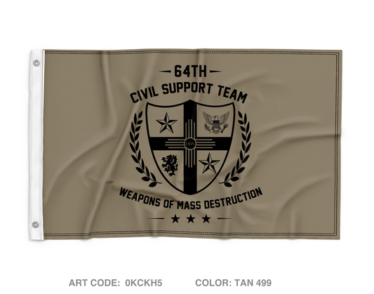 64th Weapons of Mass Destruction - Civil Support Team Fundraising Collection Wall Flag - 0KCKH5