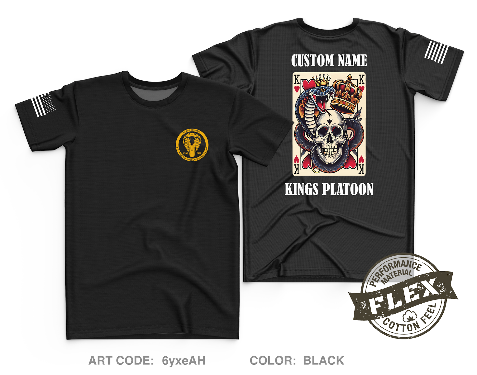 CUSTOM Kings Platoon Charlie Company 305th MI BN Core Men's SS Flex Performance Tee - 6yxeAH
