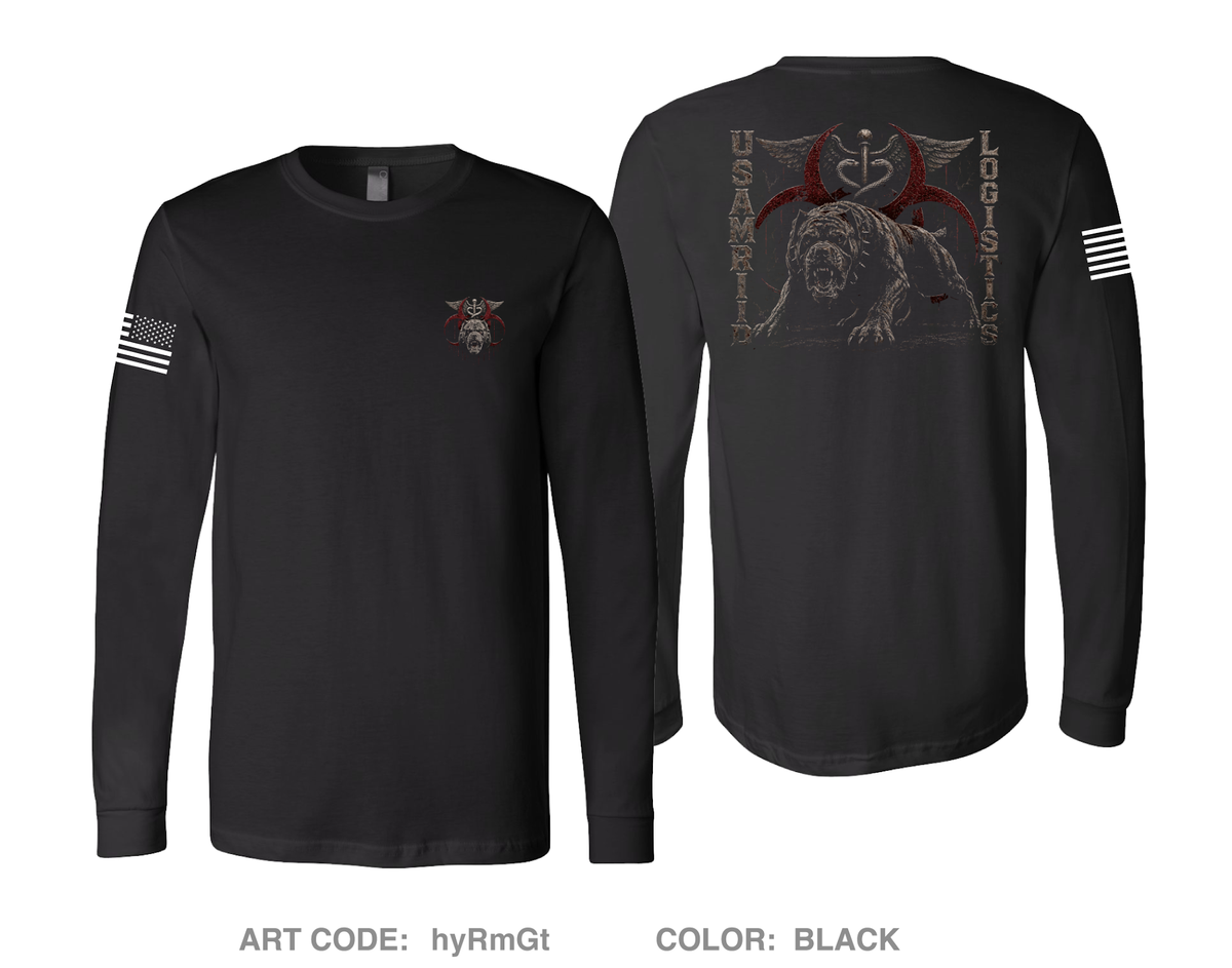 USAMRIID Logistics Comfort Unisex Cotton LS Tee - hyRmGt