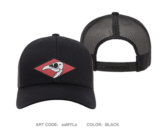 Crow PLT/3-319 AFAR Embroidered Snapback Trucker Cap - aaMYLo