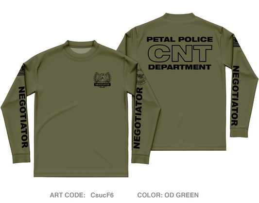 PETAL POLICE DEPARTMENT Fundraising Collection Core Men's LS Performance Tee - CsucF6
