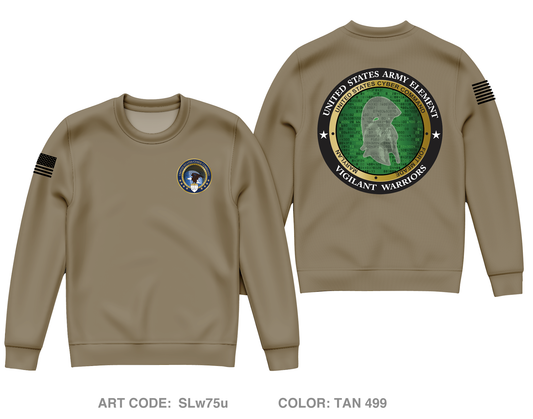 United States Army Element, CYBERCOM Core Men's Crewneck Performance Sweatshirt - SLw75u