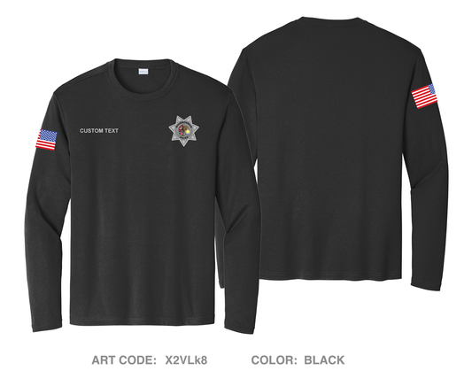 CUSTOM Bourbonnais Police Hi-Tech Performance Unisex LS Tee - X2VLk8