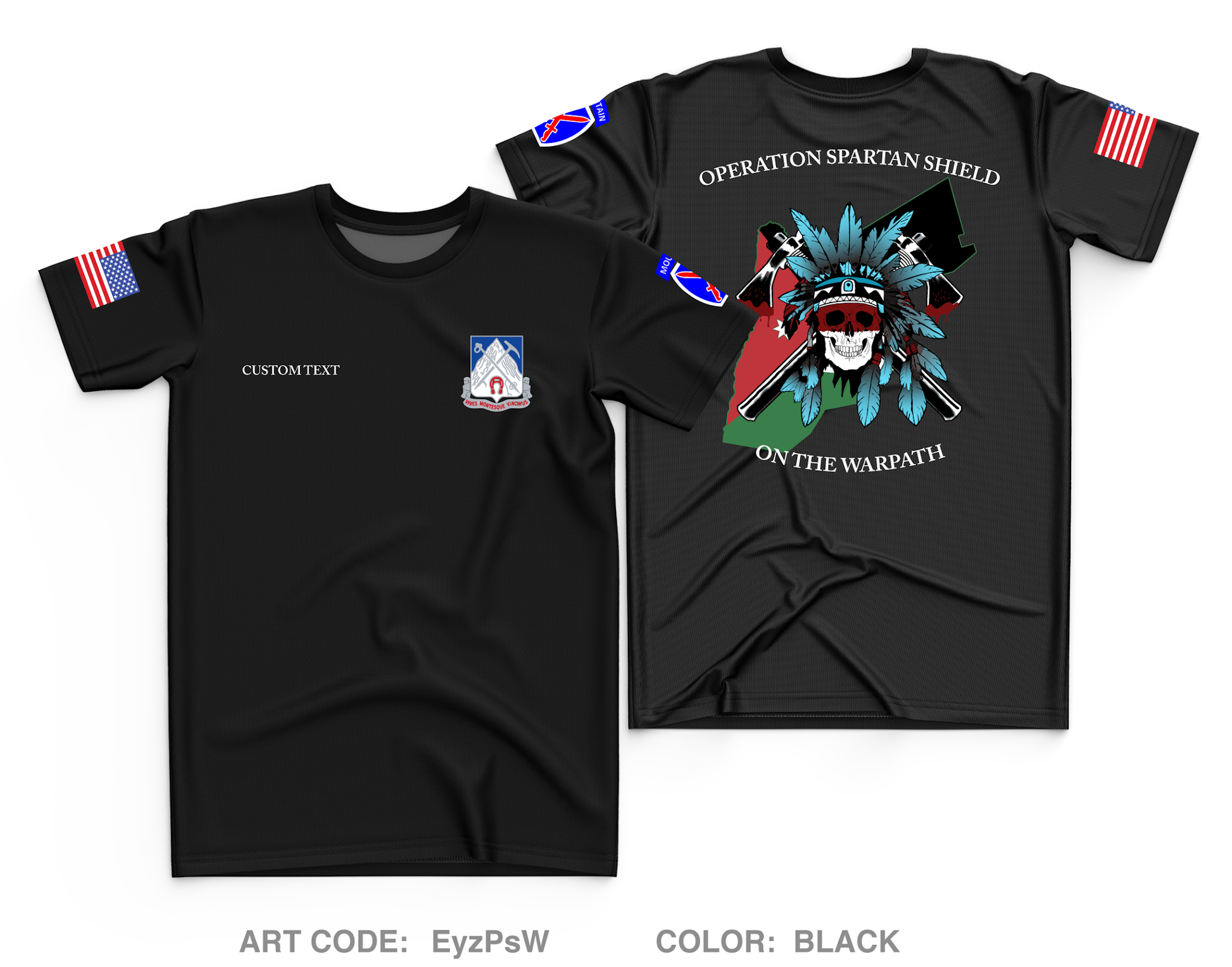 CUSTOM Comanche Company 2-87 IN Core Men's SS Performance Tee - EyzPsW