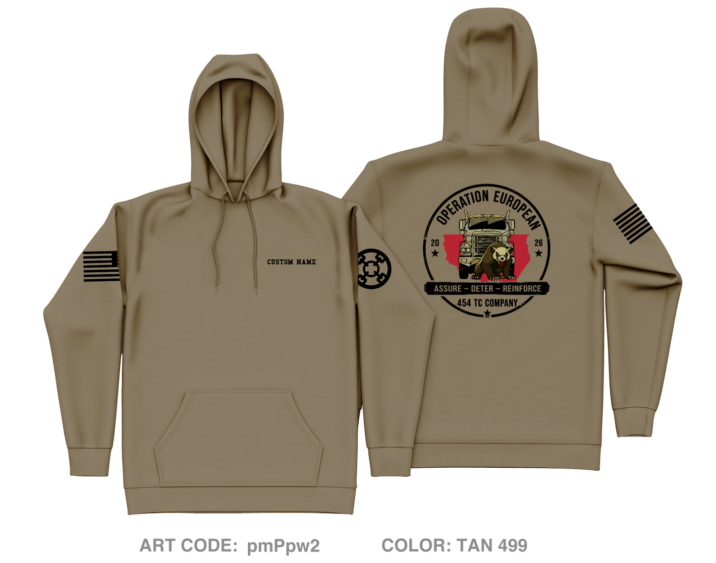 CUSTOM 454th TC CO Core Men's Hooded Performance Sweatshirt - pmPpw2