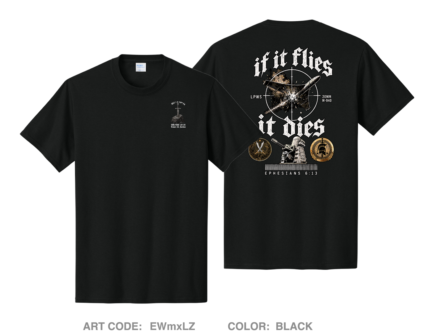Det 1 2-116th FA Comfort Unisex Cotton SS Tee - EWmxLZ