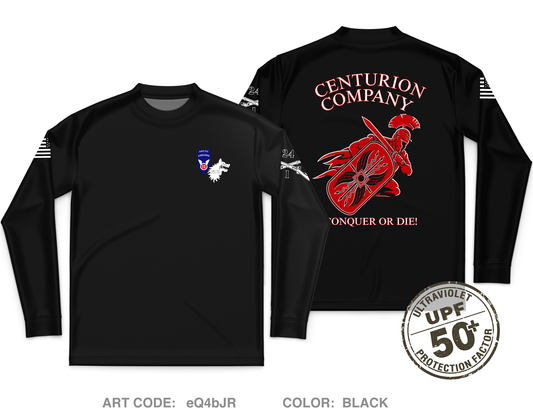 C Co. 1-24 (Centurions) Fundraising Collection Core Men's UPF 50+ Performance LS Tee - eQ4bJR