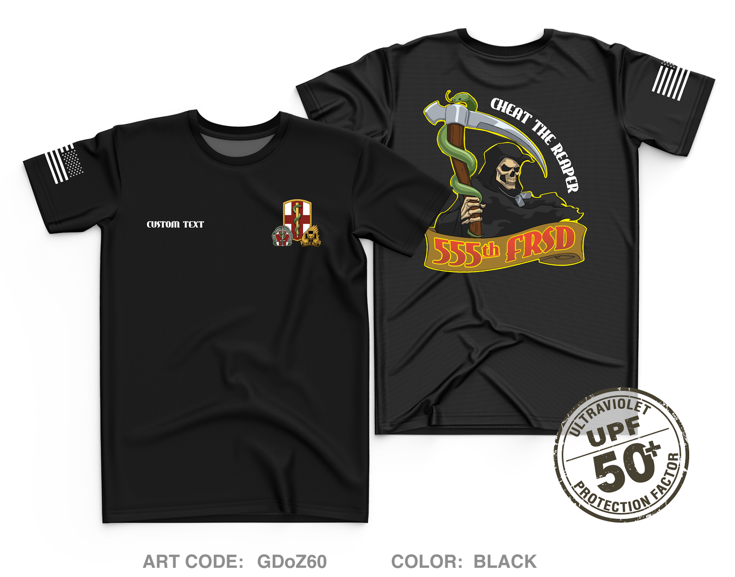 CUSTOM 555th FRSD Core Men's UPF 50+ Performance SS Tee - GDoZ60