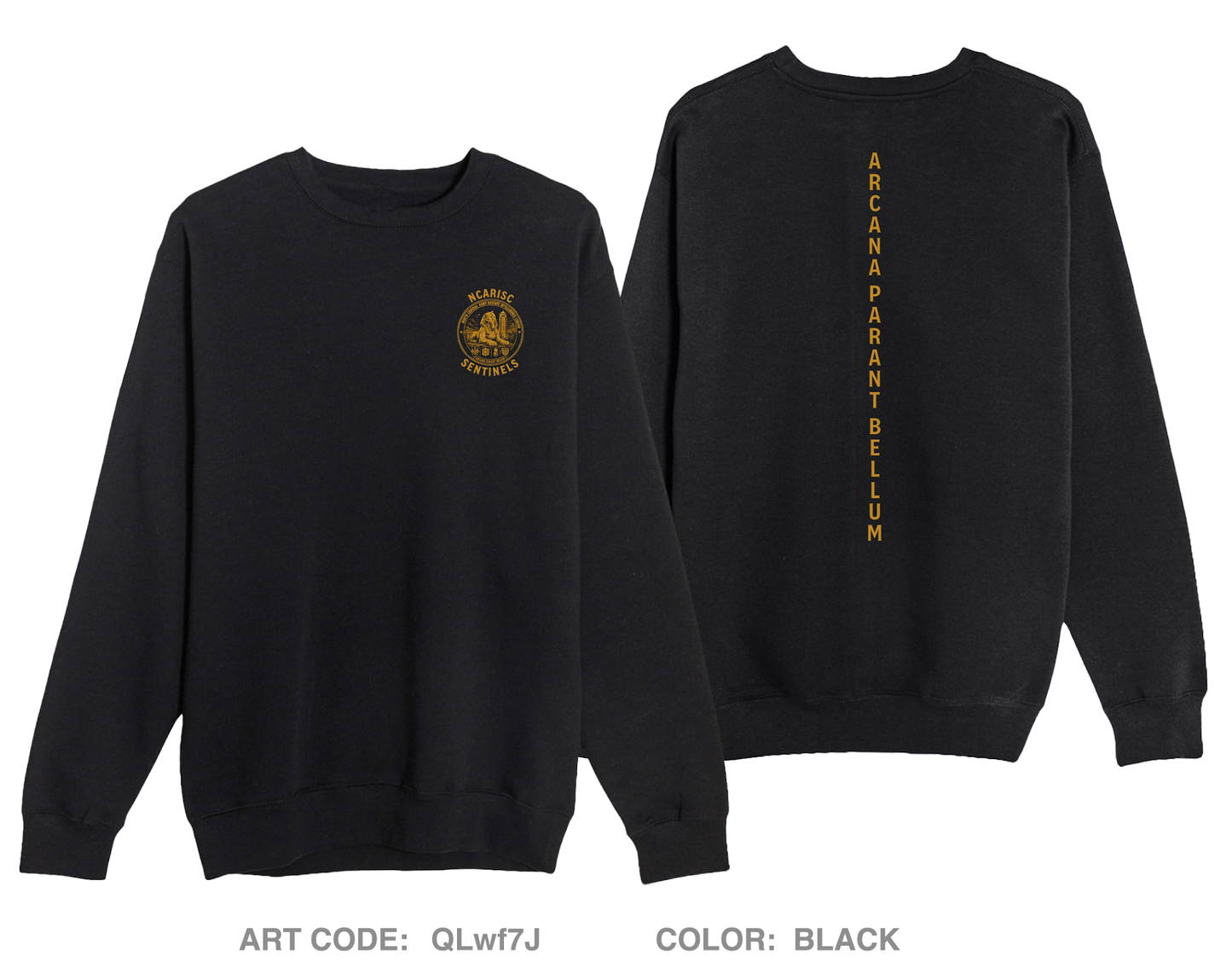 North Central Army Reserve Intelligence Support Center (NCARISC) Fundraising Collection Comfort Unisex Crewneck Sweatshirt - QLwf7J
