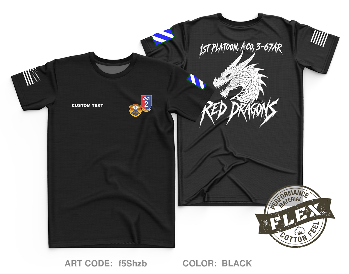 CUSTOM 1st Platoon Core Men's SS Flex Performance Tee - f5Shzb